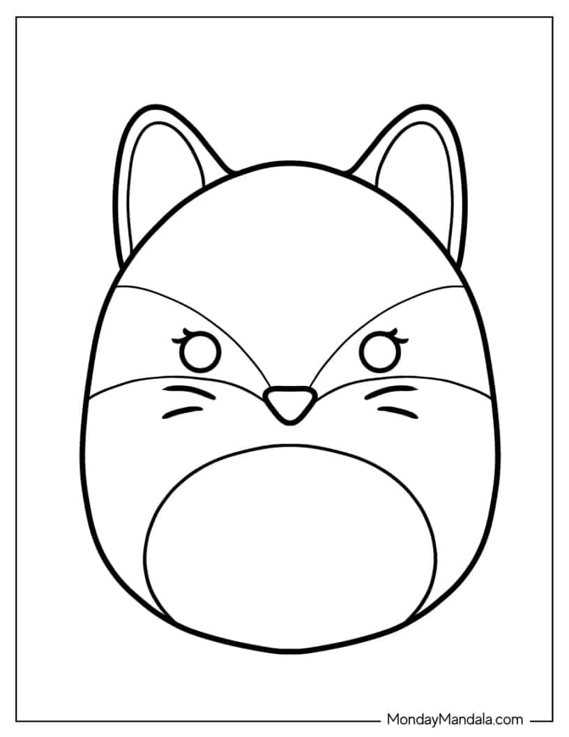 Fifi The Dox Squishmallow coloring page