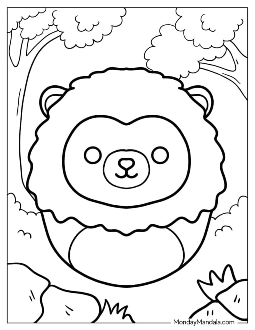 Leonard The Lion Squishmallow coloring page