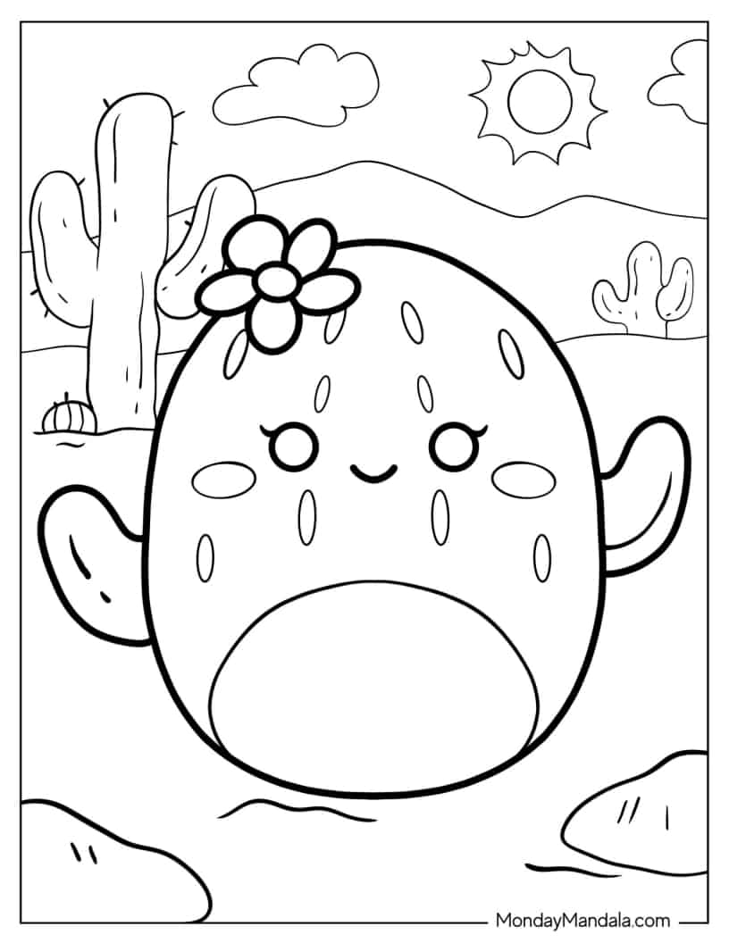 Maritza The Cactus Squishmallow coloring page