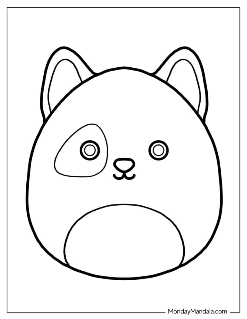 Molinda The Bull Terrier Squishmallow coloring page