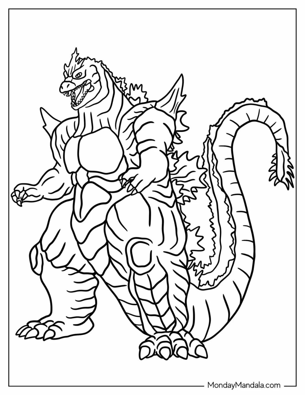 Super Godzilla Coloring Page coloring page