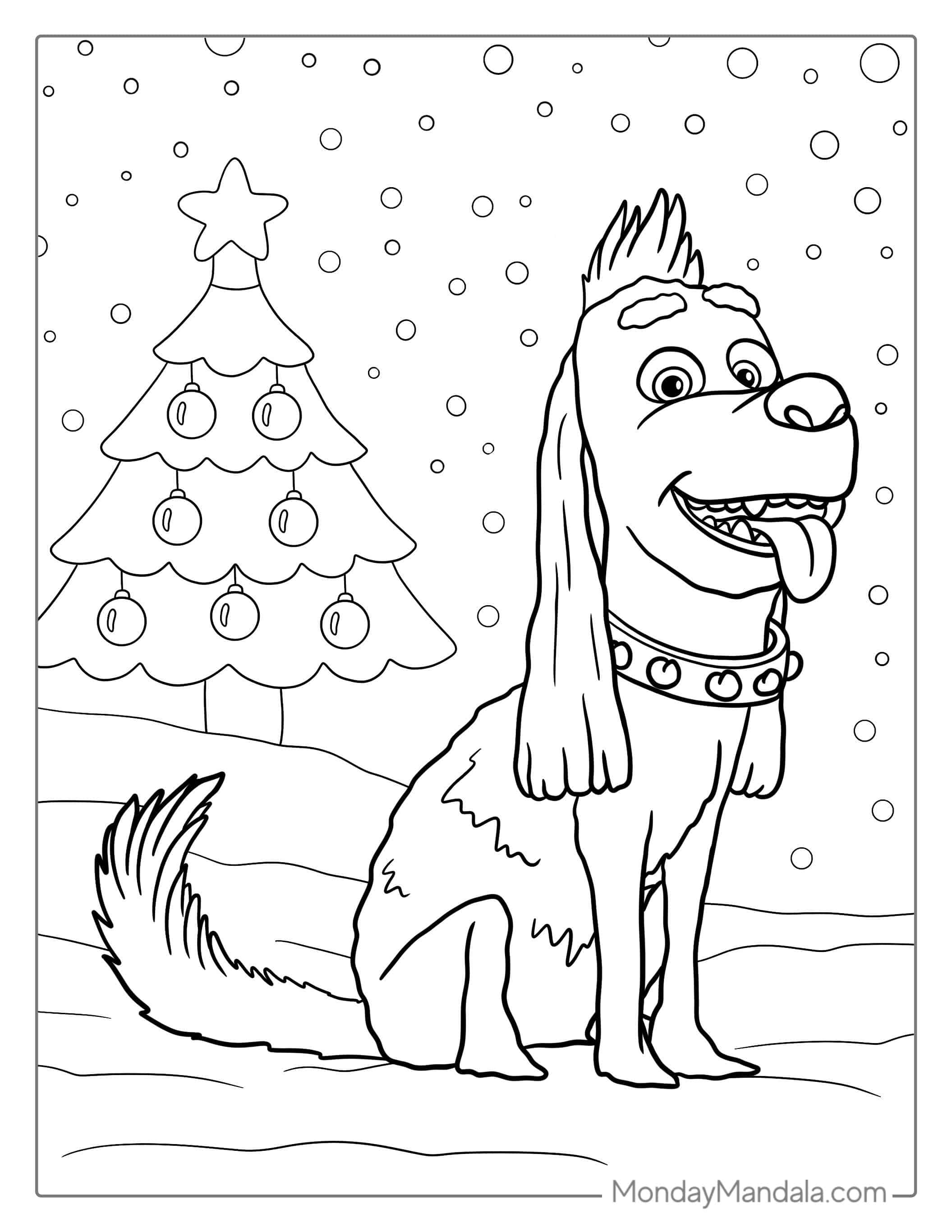 Coloring Page Of Max The Dog From The Grinch coloring page