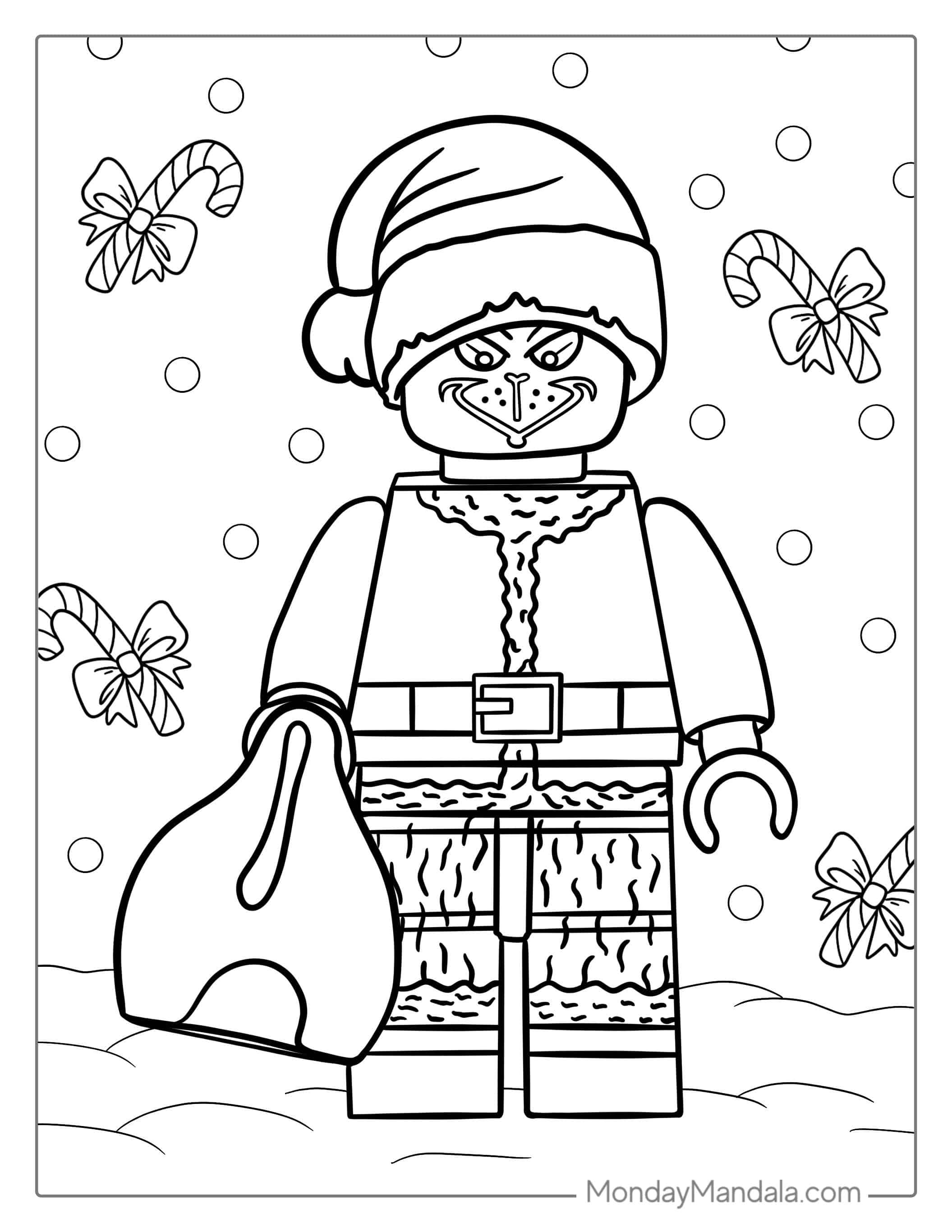 Lego Grinch Coloring Page For Kids coloring page