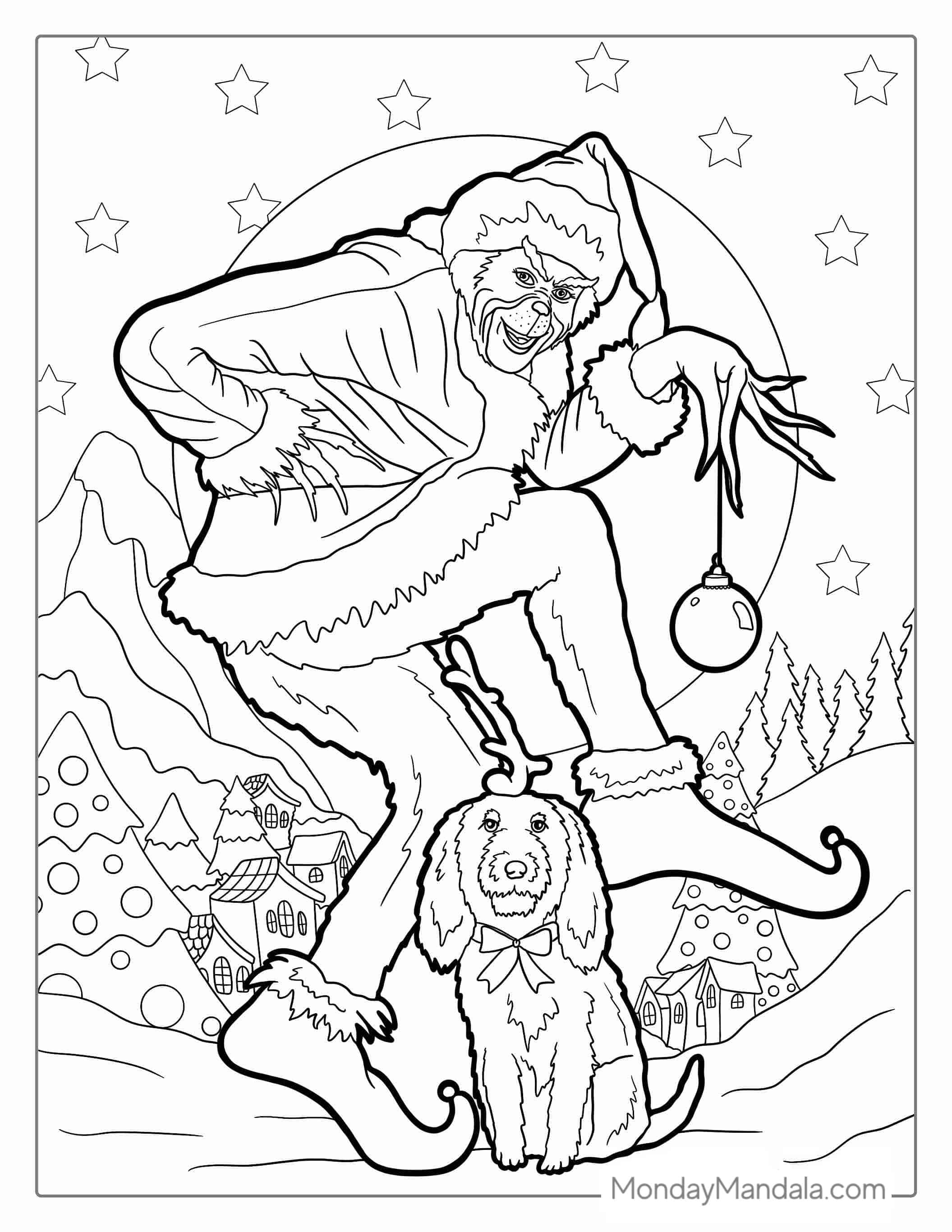 Realistic Coloring Page Of The Grinch That Stole Christmas coloring page