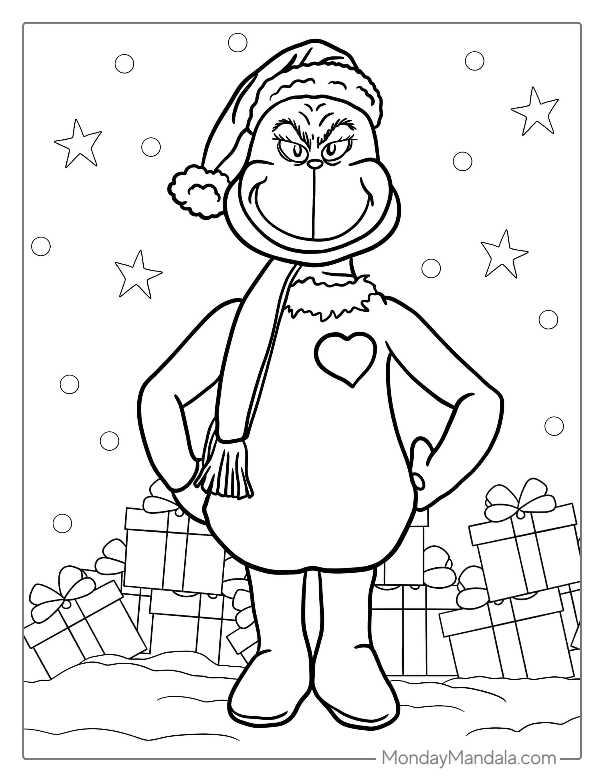 The Grinch_s Heart Coloring Page coloring page