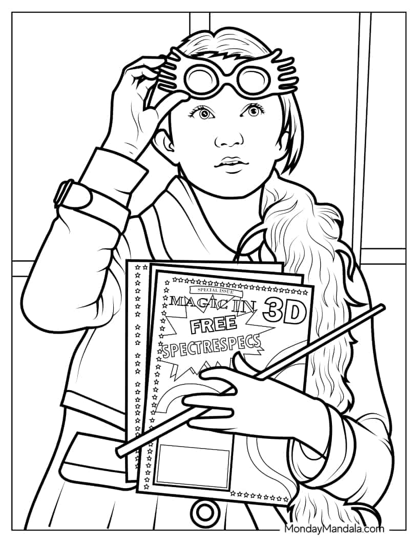 Coloring Page Of Luna Lovegood coloring page — printable line art