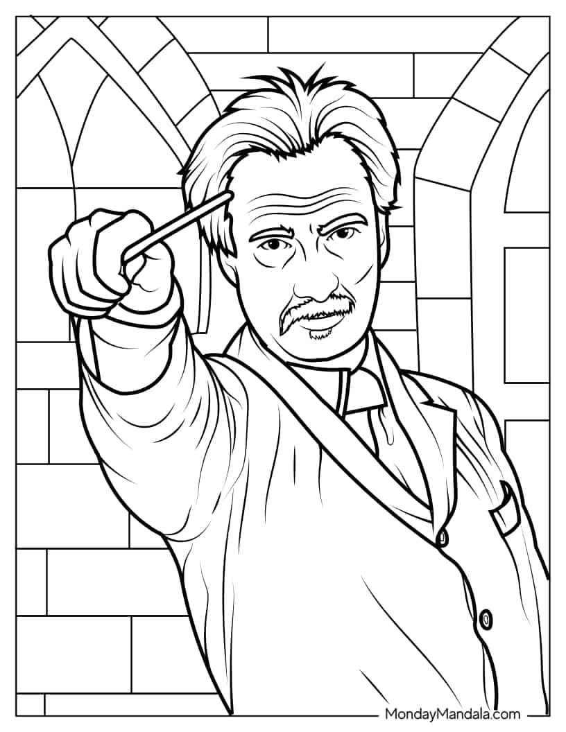 Realistic Remus Lupin Coloring Page coloring page