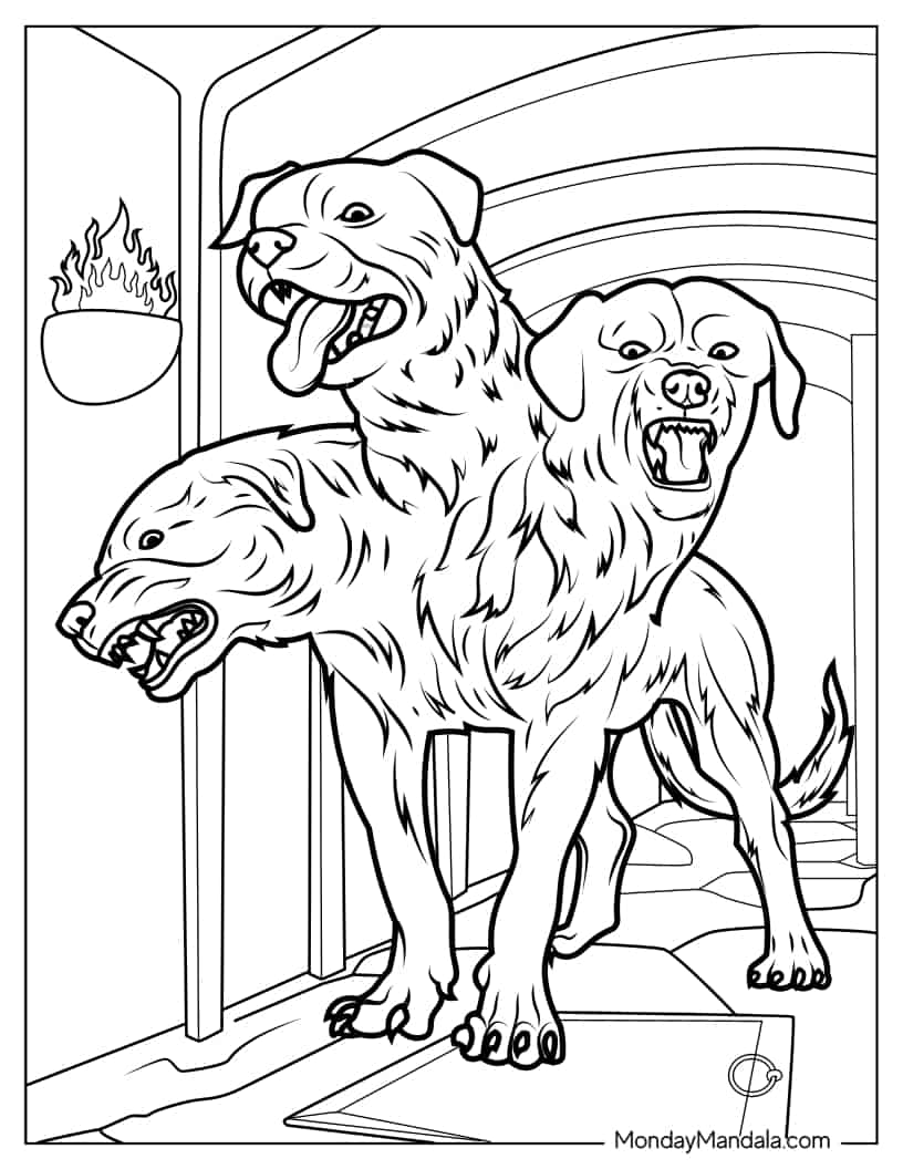 Scary Fluffy Coloring Sheet coloring page
