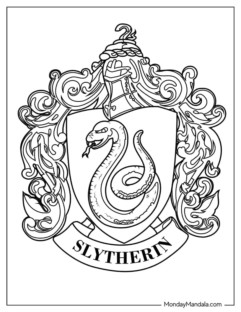 Slytherin Insignia coloring page