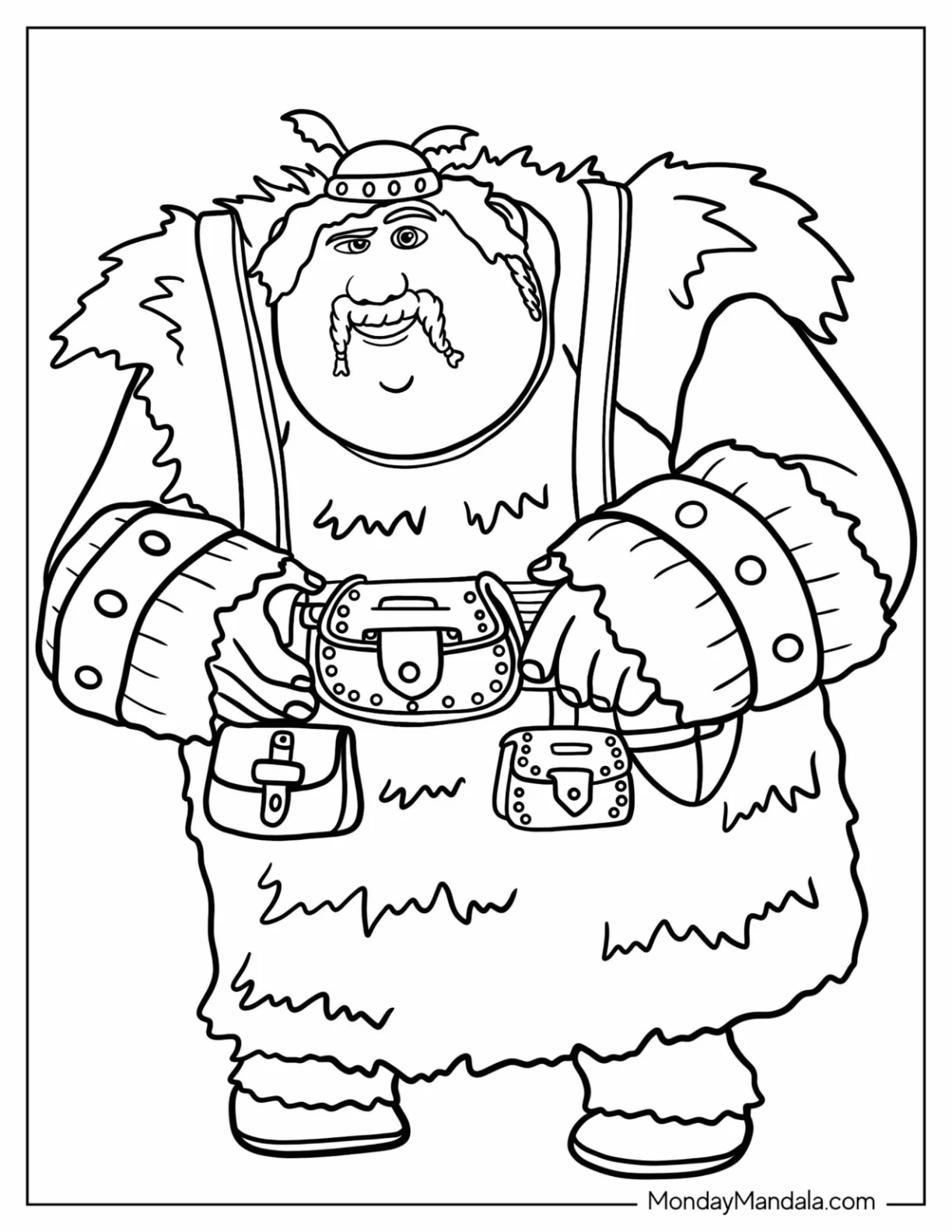 How To Train Your Dragon Coloring Page of Fishlegs Ingerman coloring page