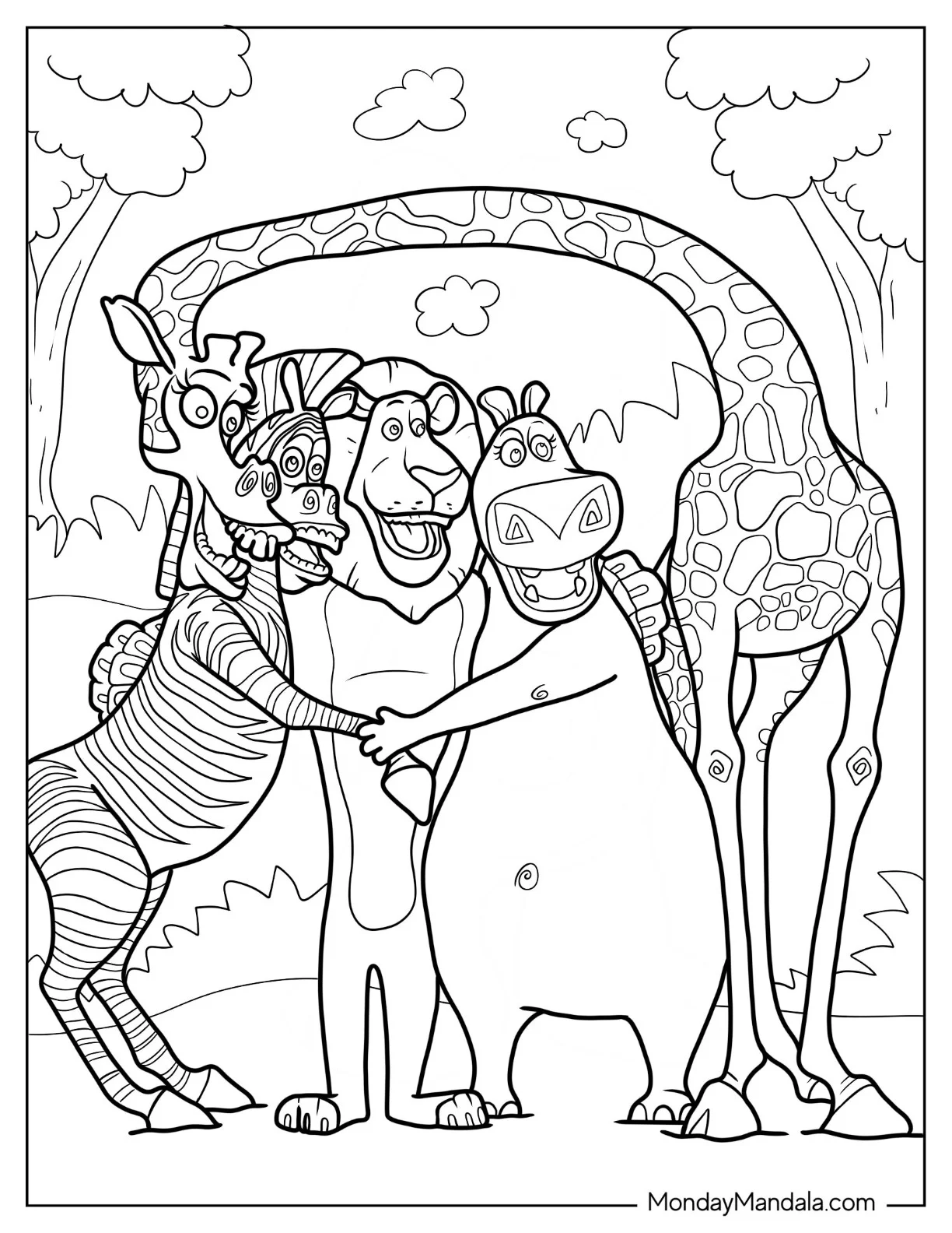 Madagascar coloring pages