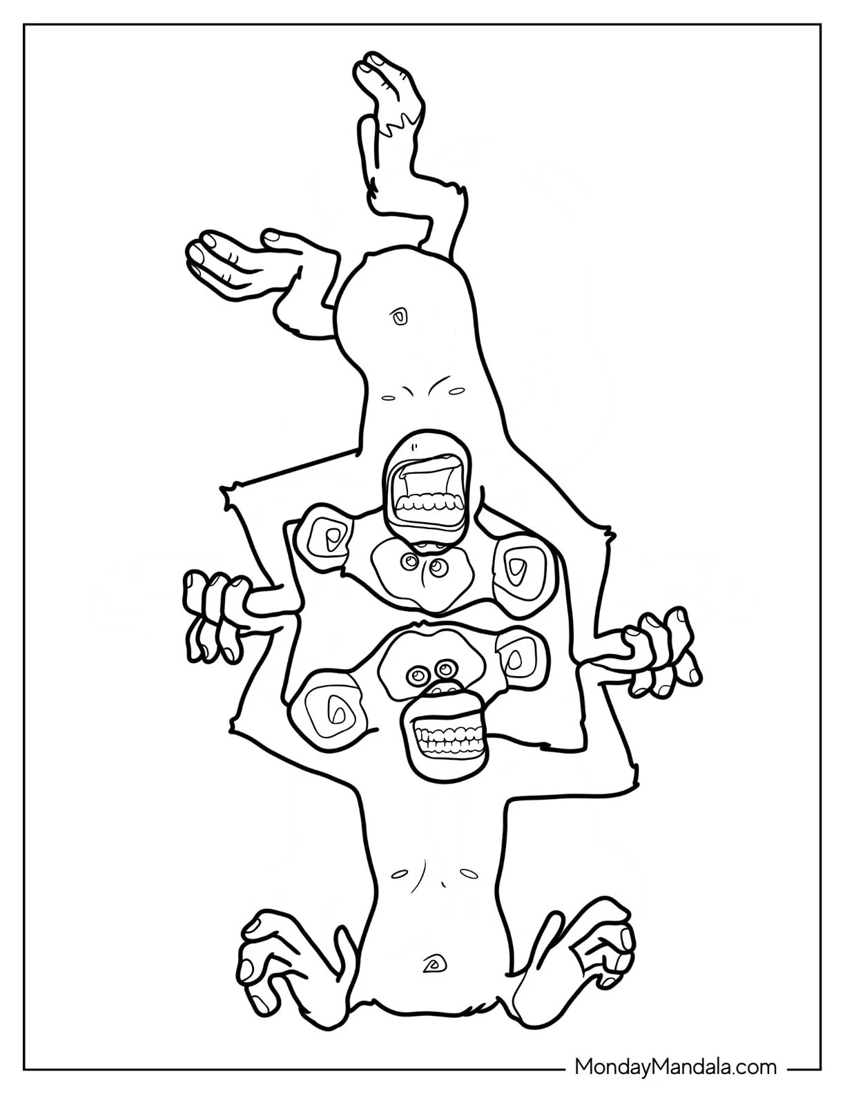 Mason and Phil Chimpanzees Madagascar Coloring Page coloring page