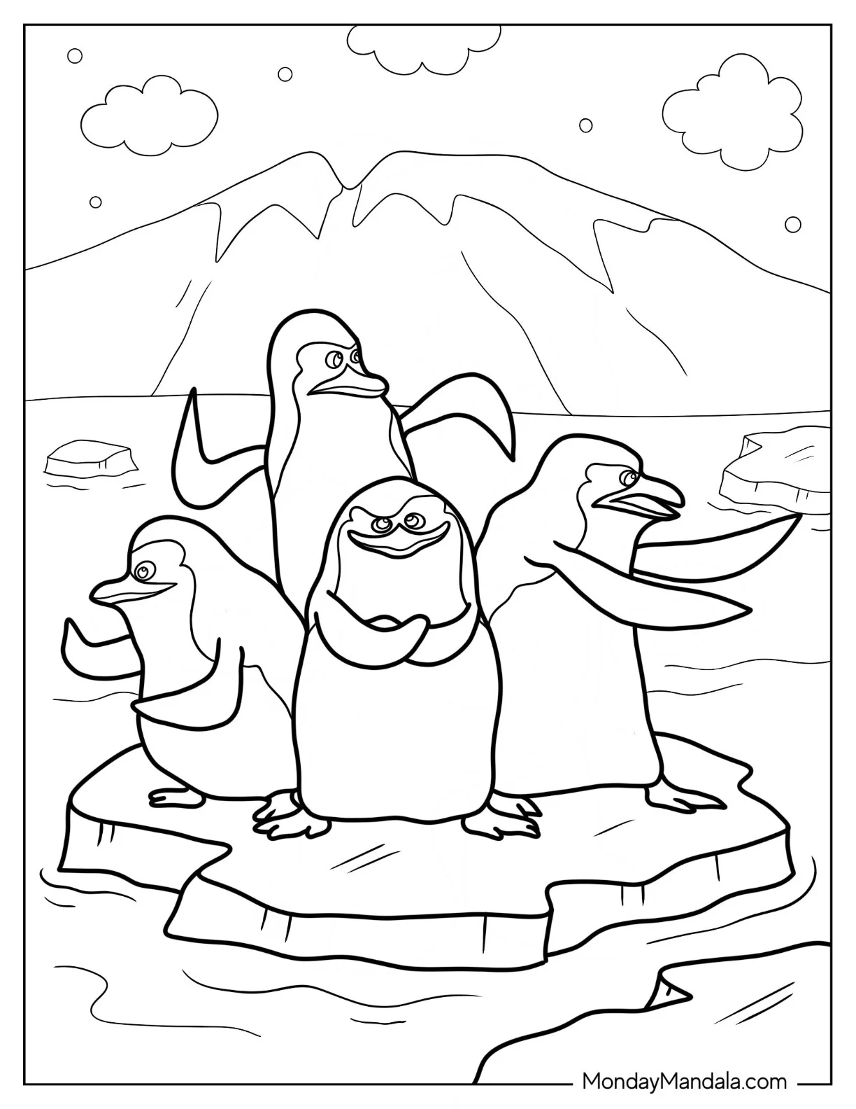 Penguins Of Madagascar Coloring Page coloring page