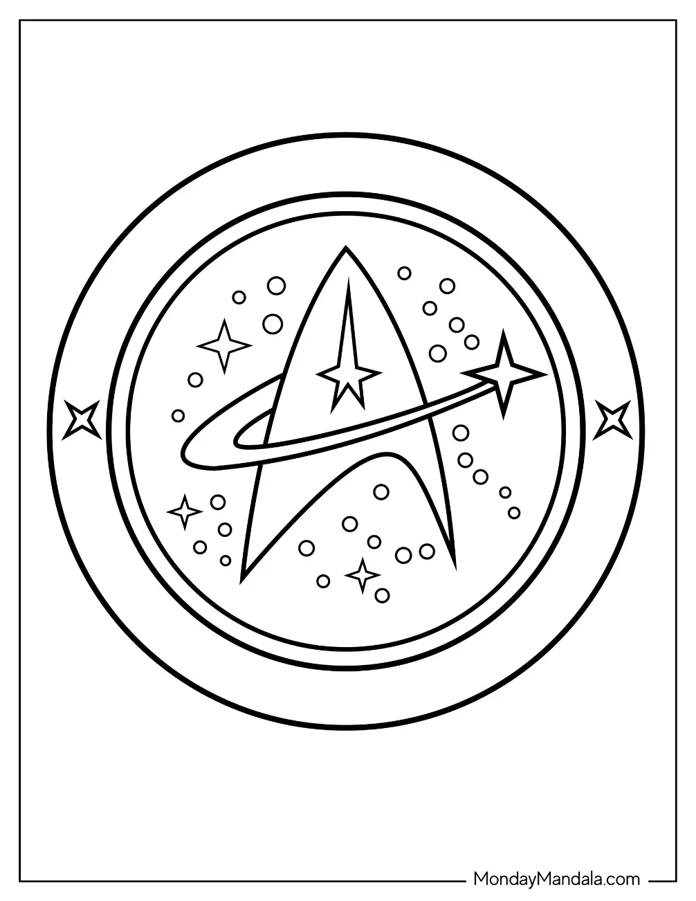 Star Trek Coloring Page Of Starfleet Command Logo coloring page