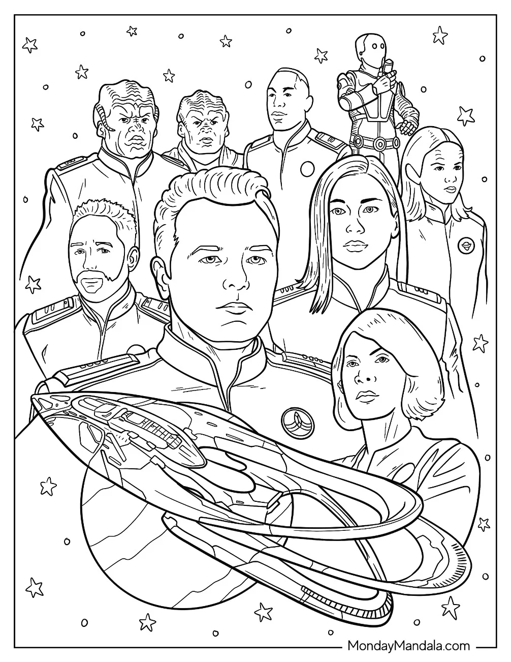 Star Trek Coloring Page Of The Orville Poster coloring page