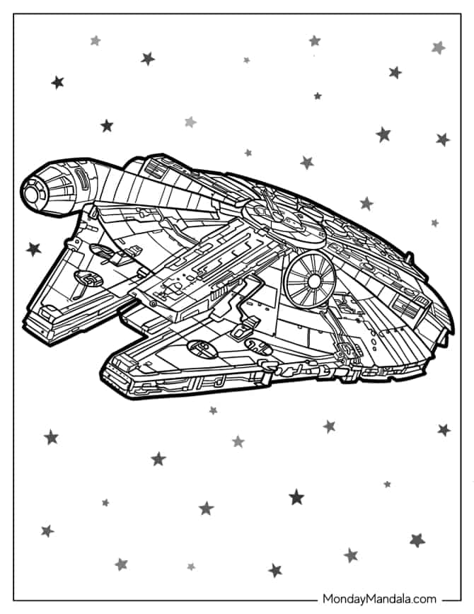 Millennium Falcon Coloring Page coloring page