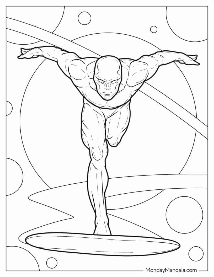 Coloring Page Of Silver Surfer coloring page