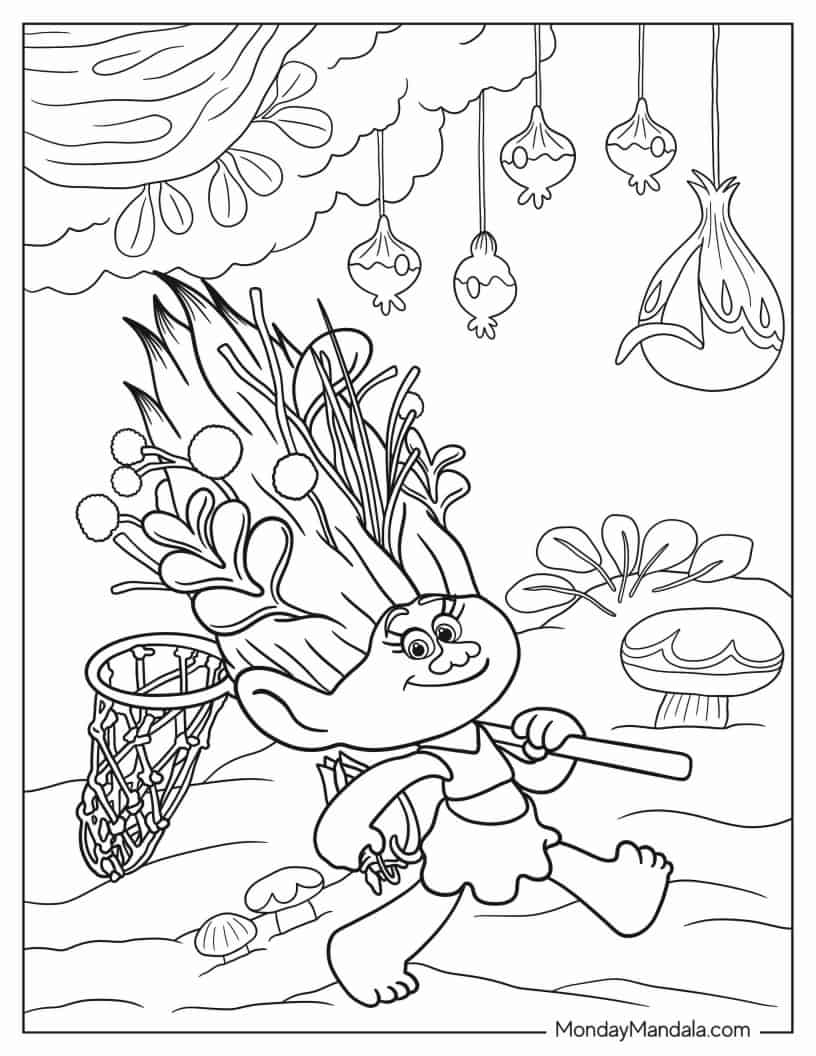 Happy Karma Troll To Color In coloring page — printable line art