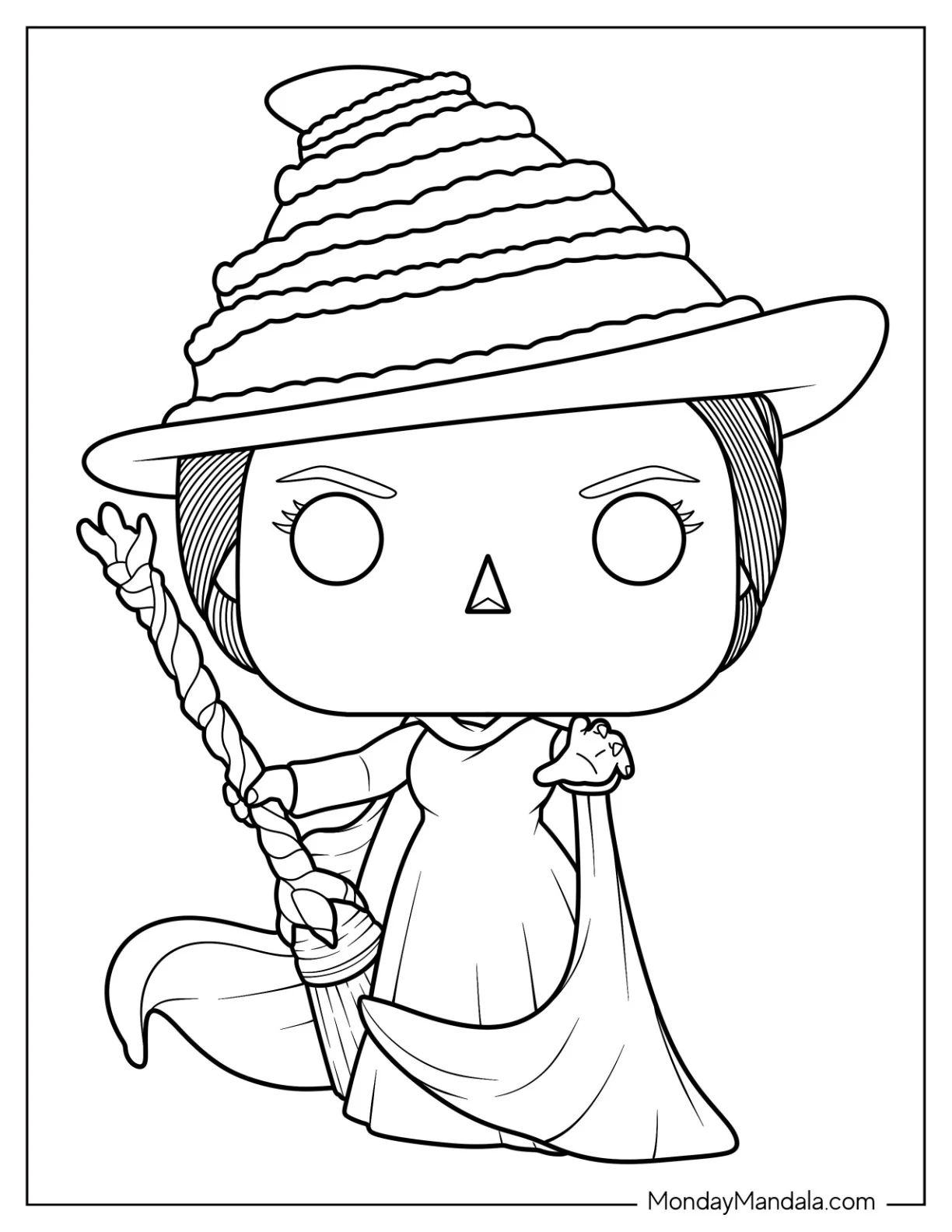 Wicked Coloring Pages Of Funko Pop Elphaba For Preschoolers coloring page