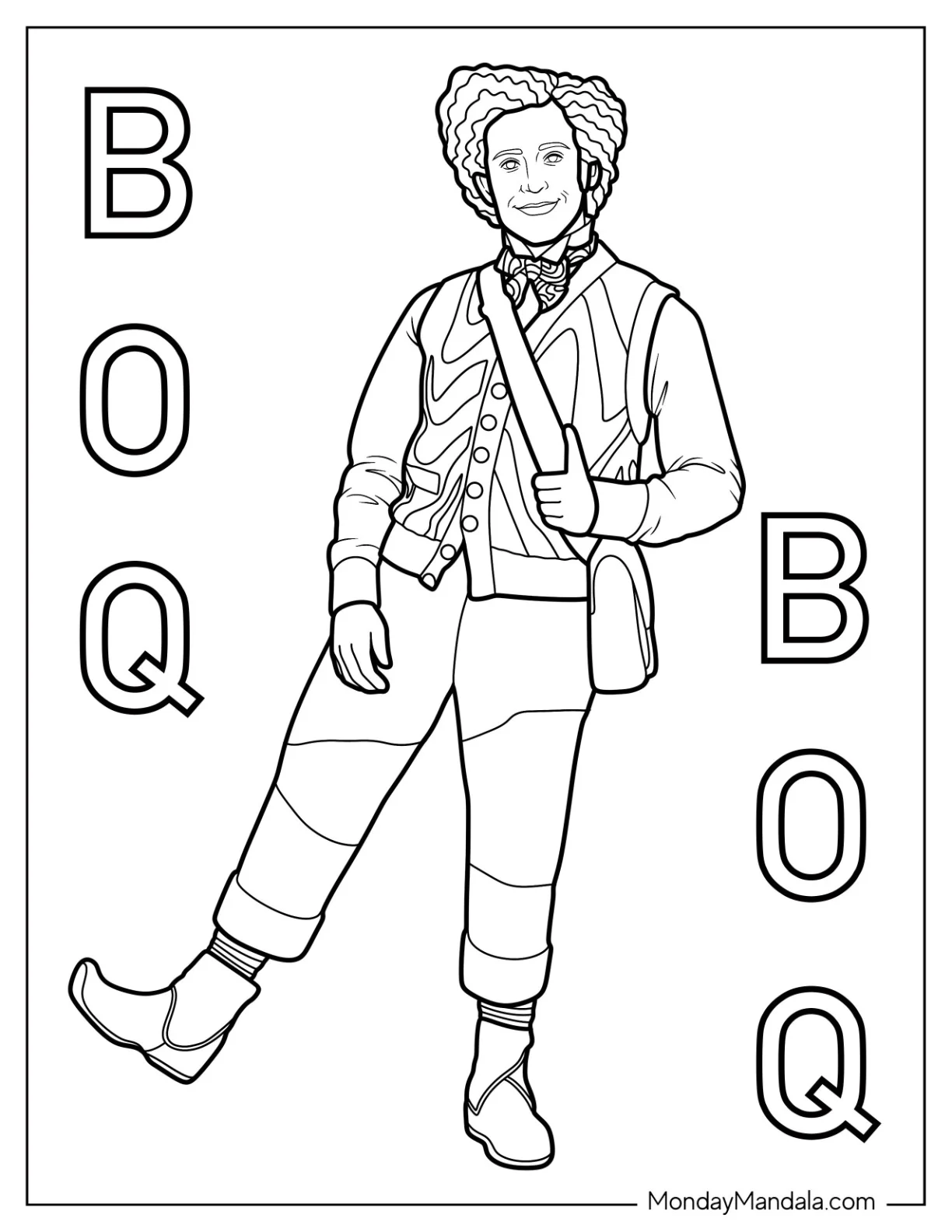 Wicked Coloring Pages Of Kawaii Boq For Kids coloring page