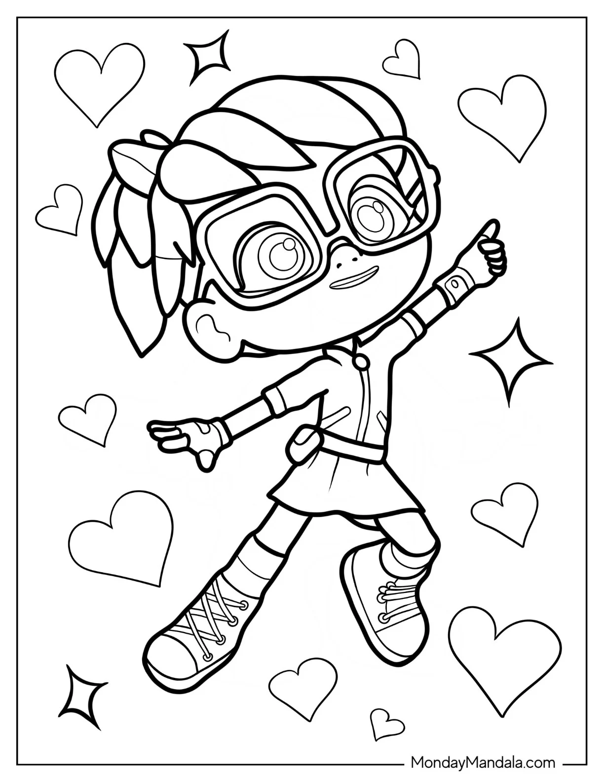 Abby Hatcher Coloring Page Of Dancing coloring page — printable line art