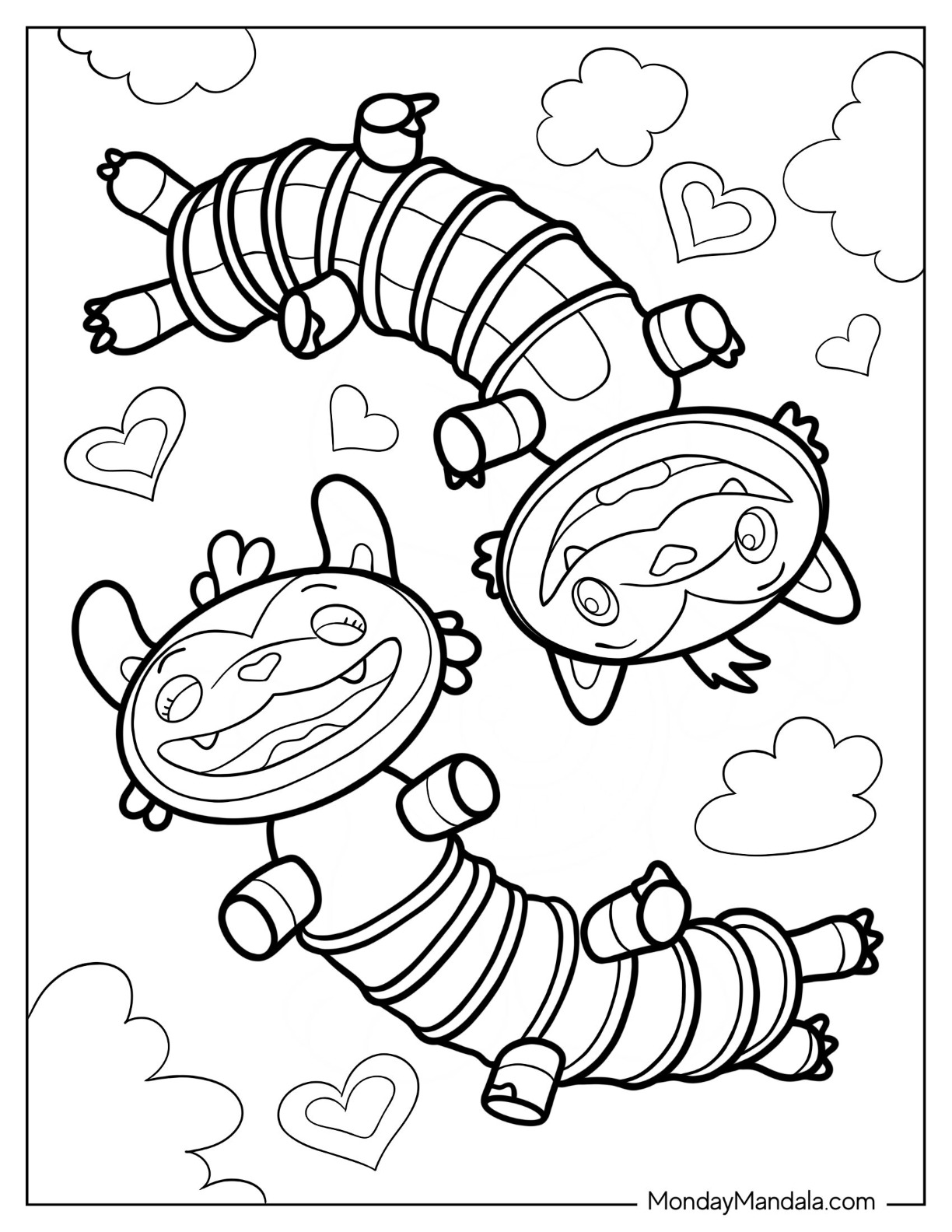 Abby Hatcher Coloring Page Of Happy Mo & Bo coloring page — printable line art