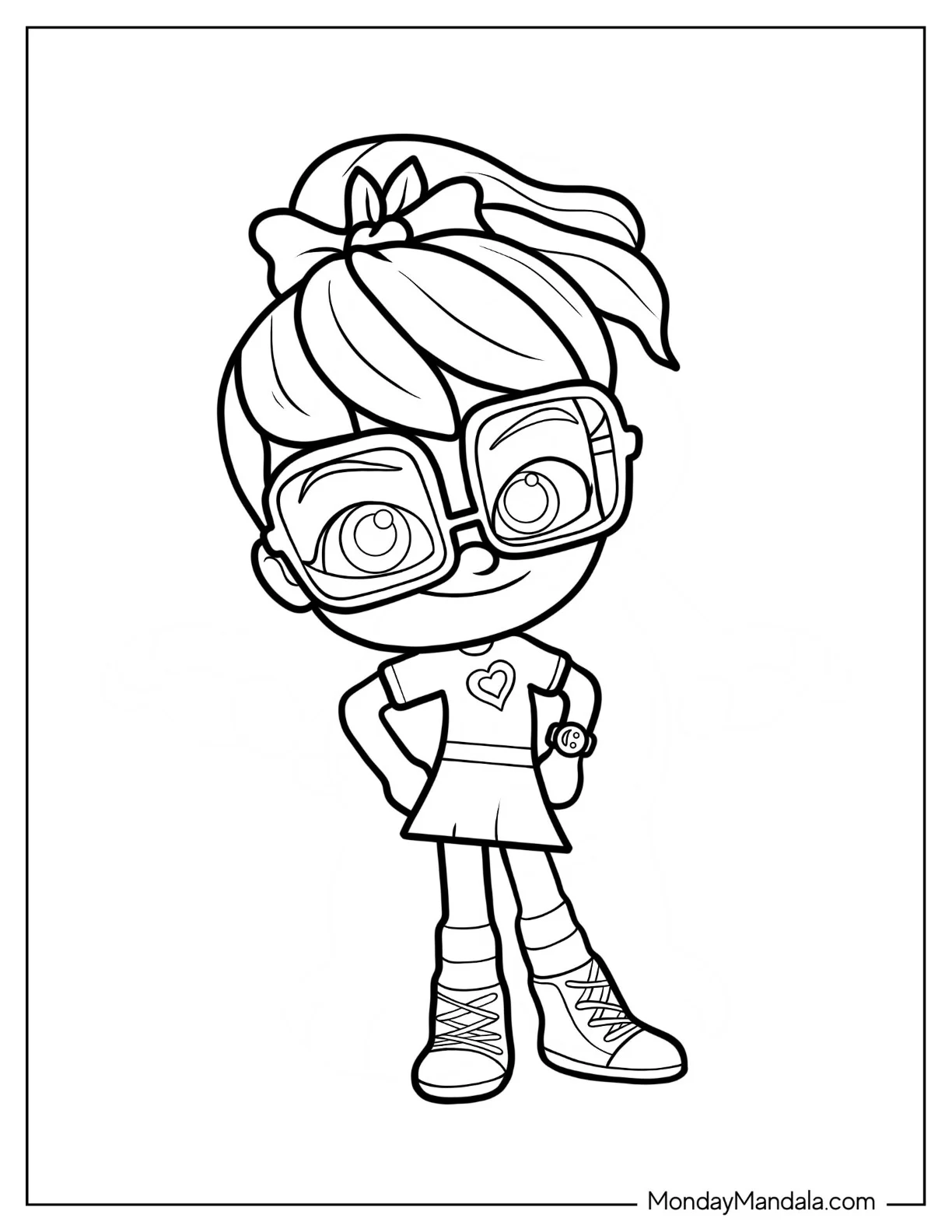 Easy Abby Hatcher Coloring Page For Kids coloring page