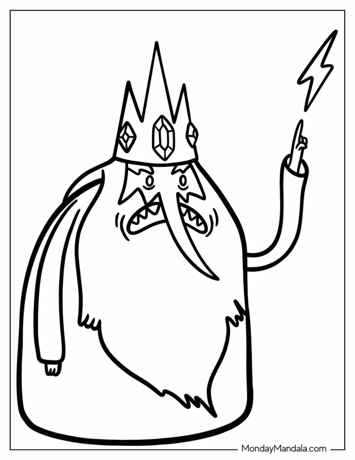 Adventure Time Coloring Page Of Ice King coloring page