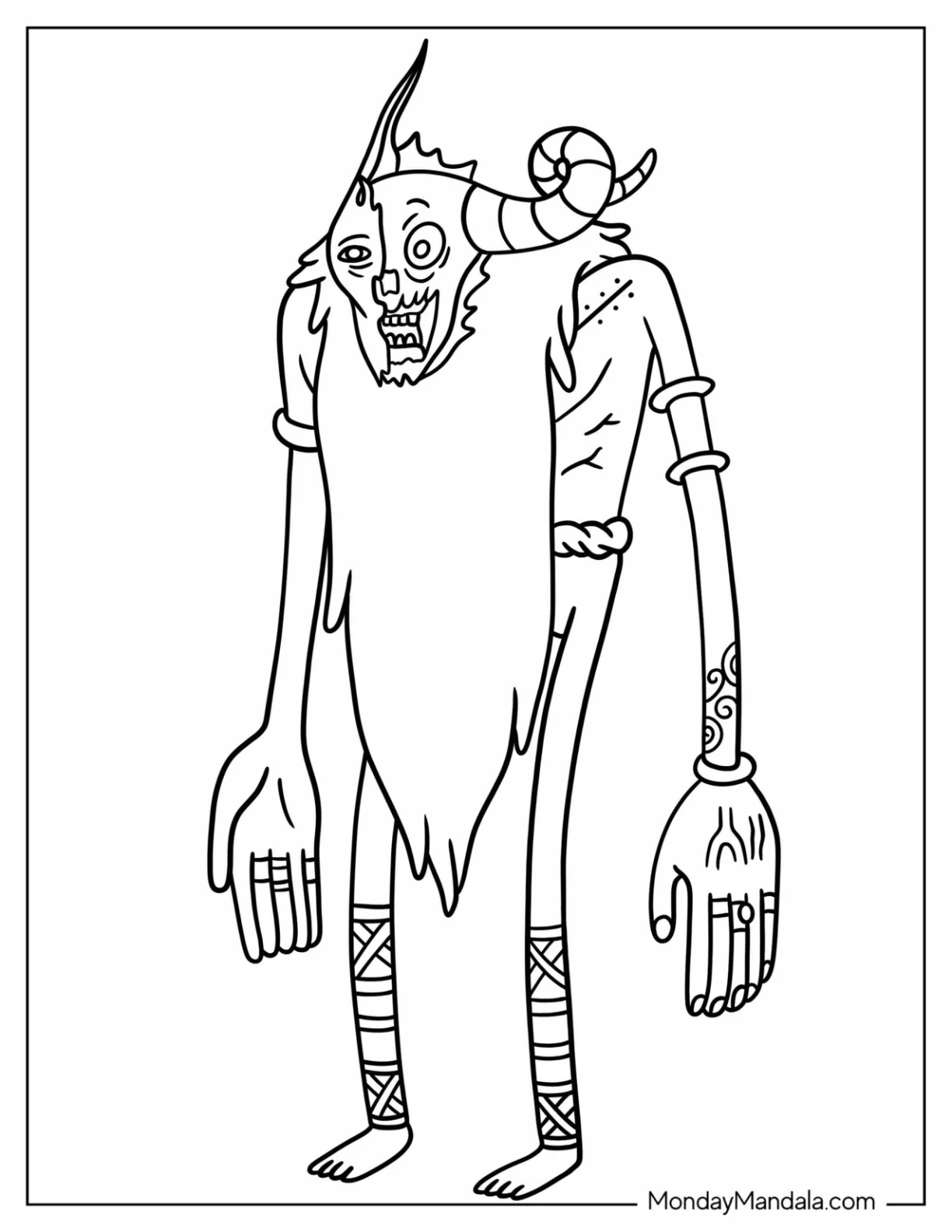 Adventure Time Coloring Page Of The Lich coloring page — printable line art