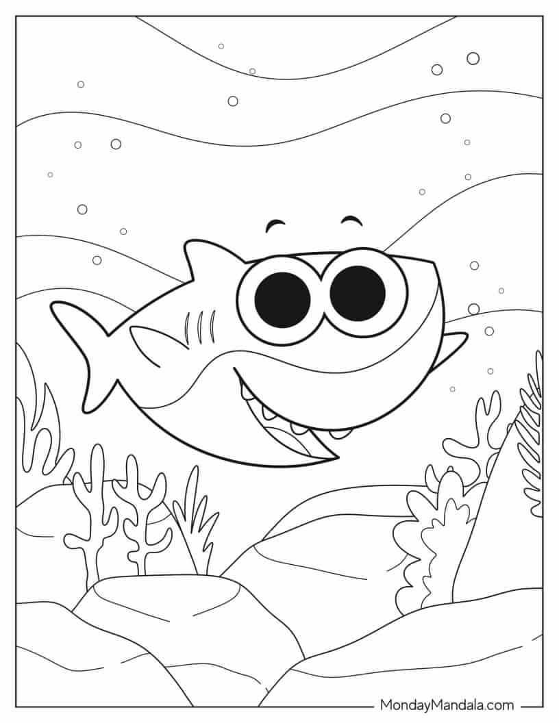 Finny Baby Shark Coloring Page coloring page