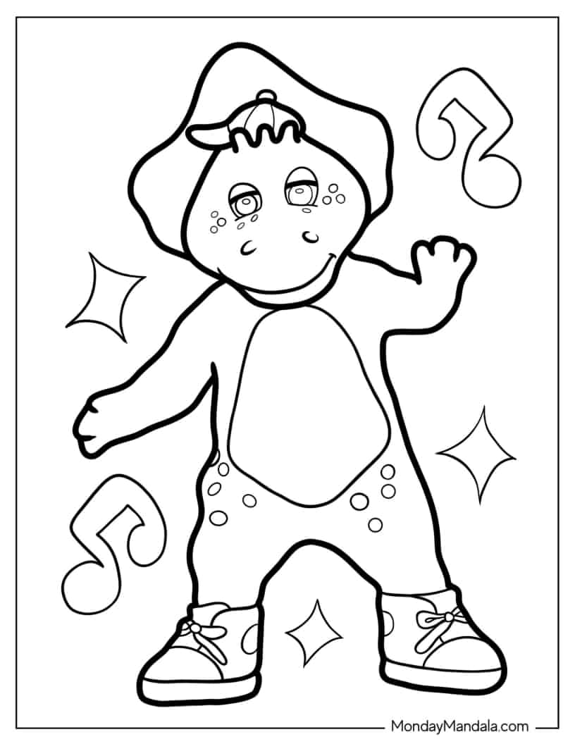 BJ Grooving coloring page
