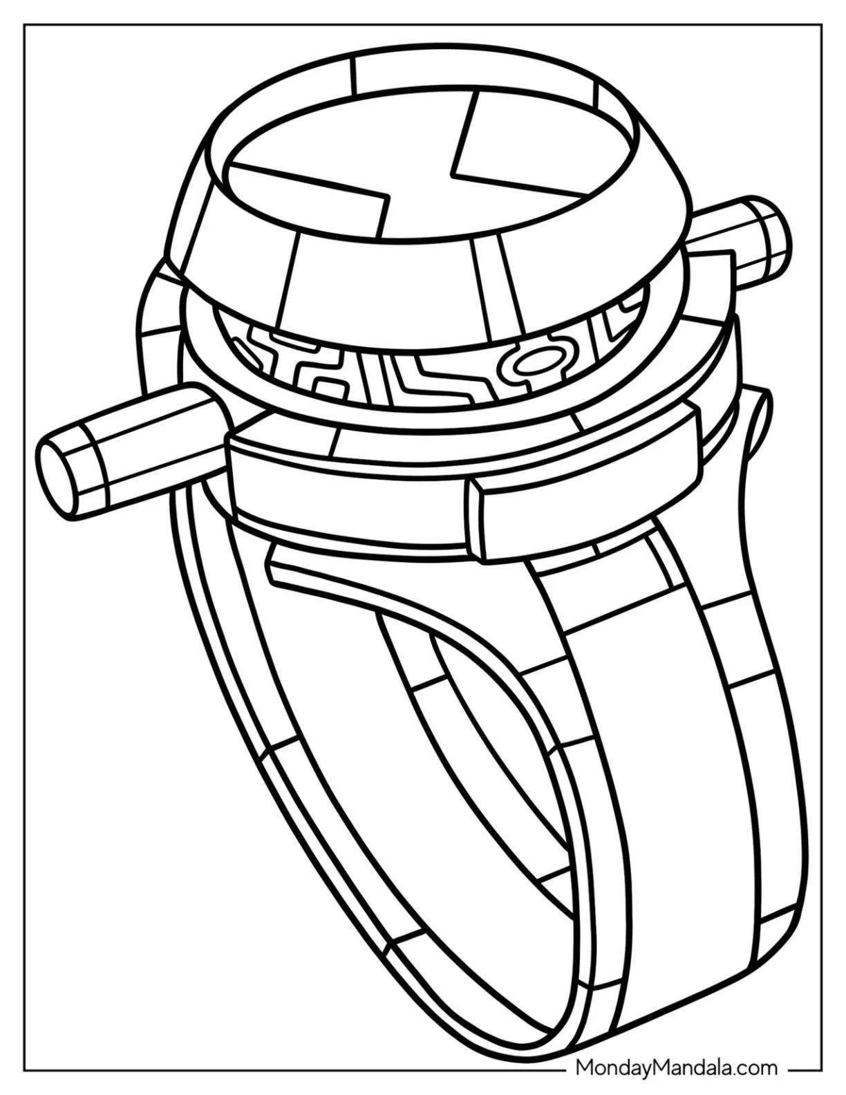Ben 10 Coloring Page Of Omnitrix Alien Force coloring page