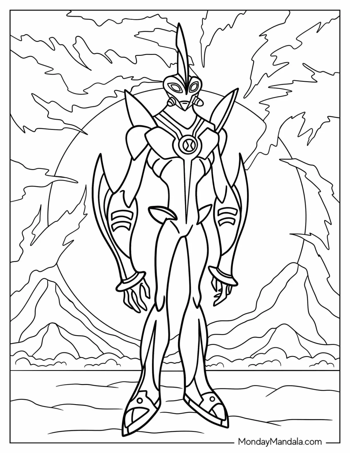Detailed Ben 10 Coloring Page Of Way Big coloring page