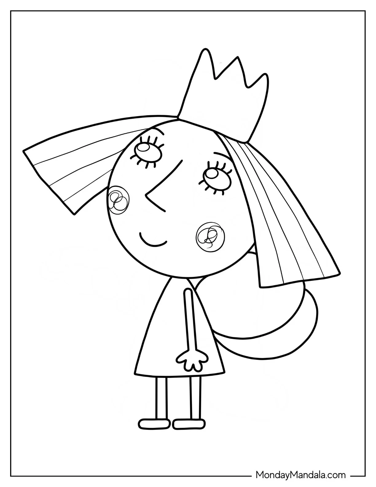 Ben And Holly Coloring Page Of Holly Thistle Looking Up coloring page