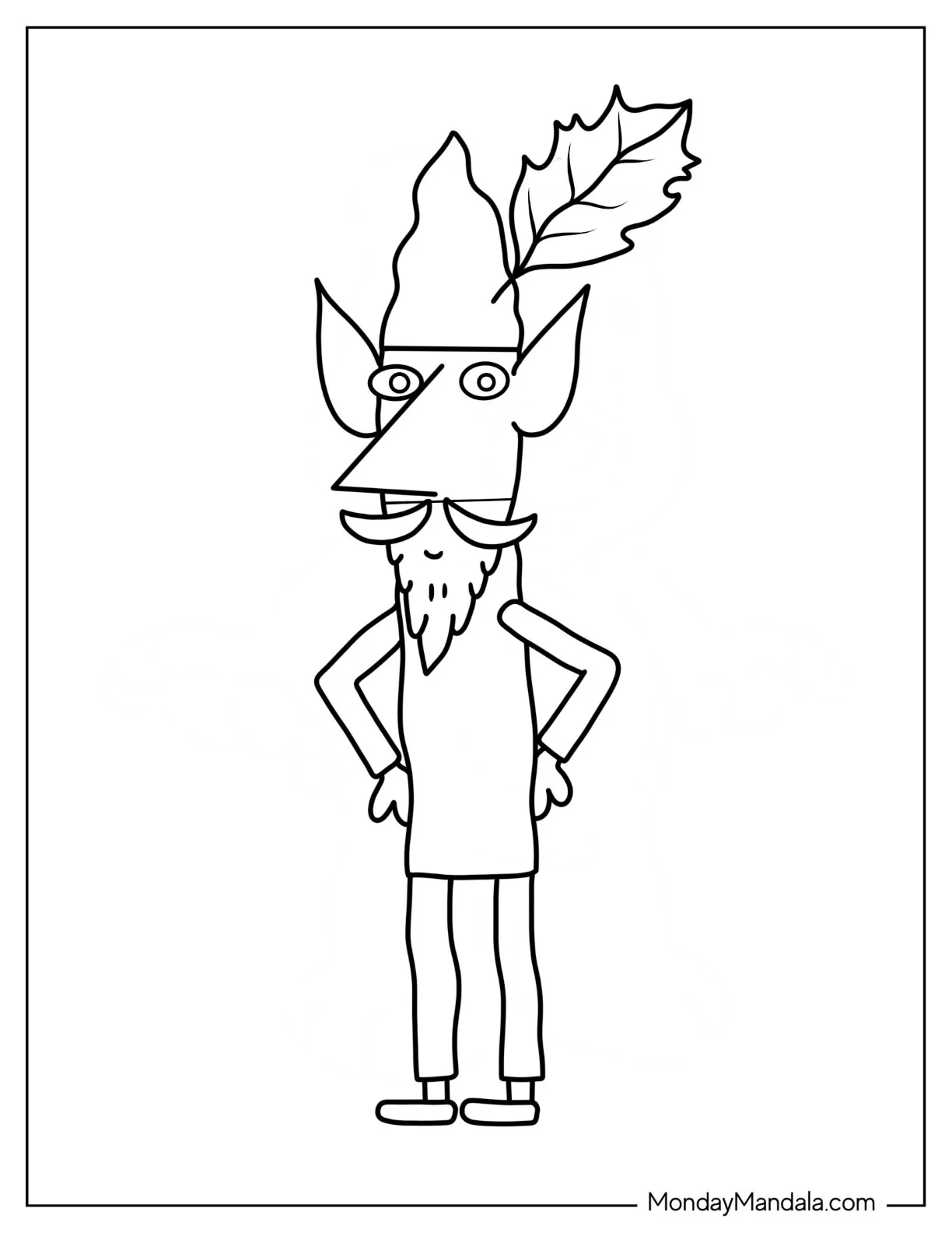 Ben And Holly Coloring Page Of Wise Old Elf Smiling coloring page
