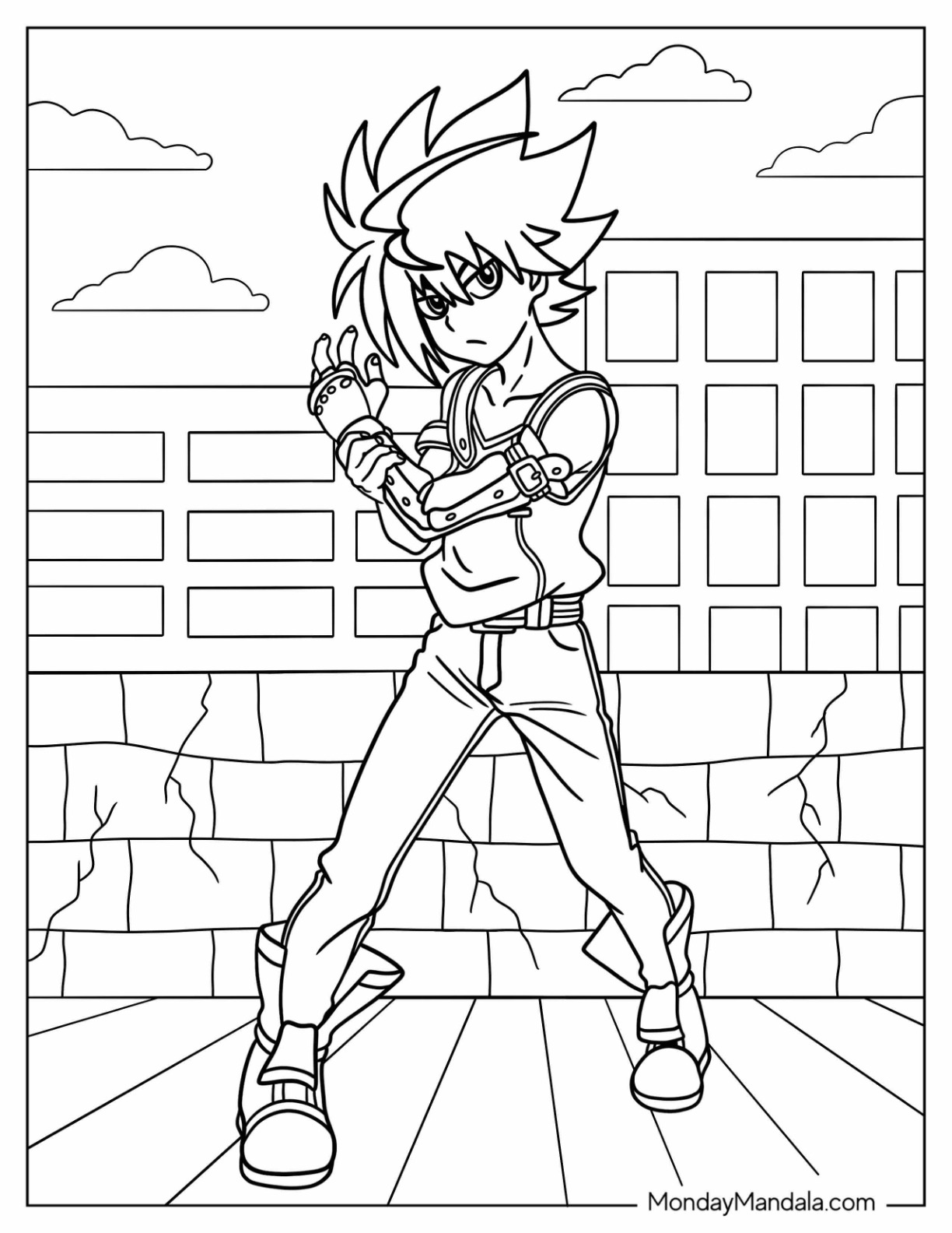 Beyblade Coloring Page Of Free De La Hoya Frowning coloring page
