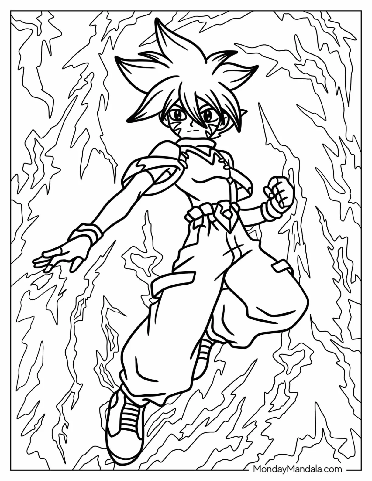 Beyblade Coloring Page Of Kai Hiwatari coloring page