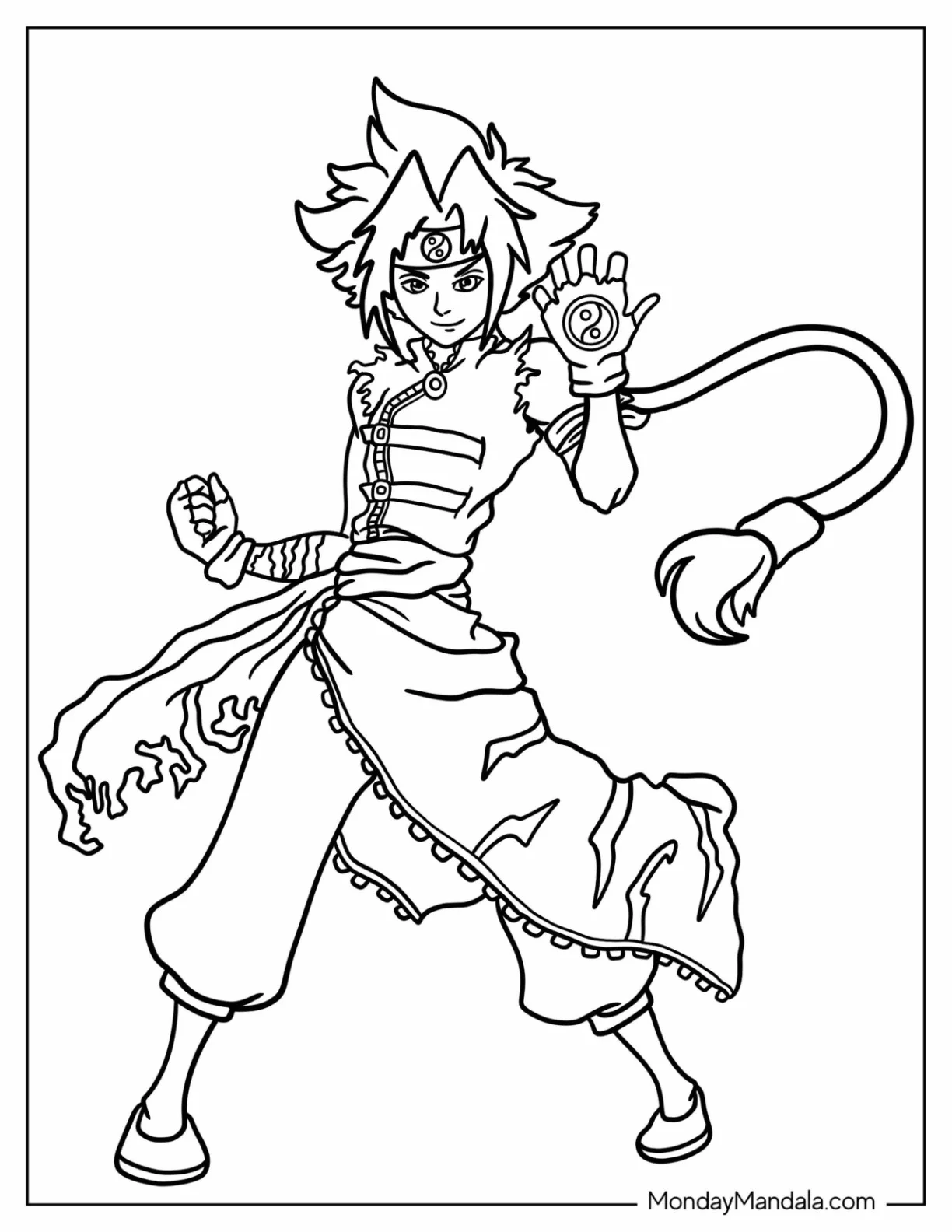 Beyblade Coloring Page Of Ray Kon For Kids coloring page