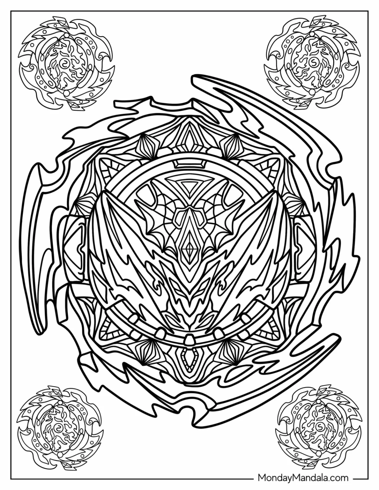 Takara Tomy Beyblade Coloring Page Burst B 180 Booster Dynamite Belial coloring page
