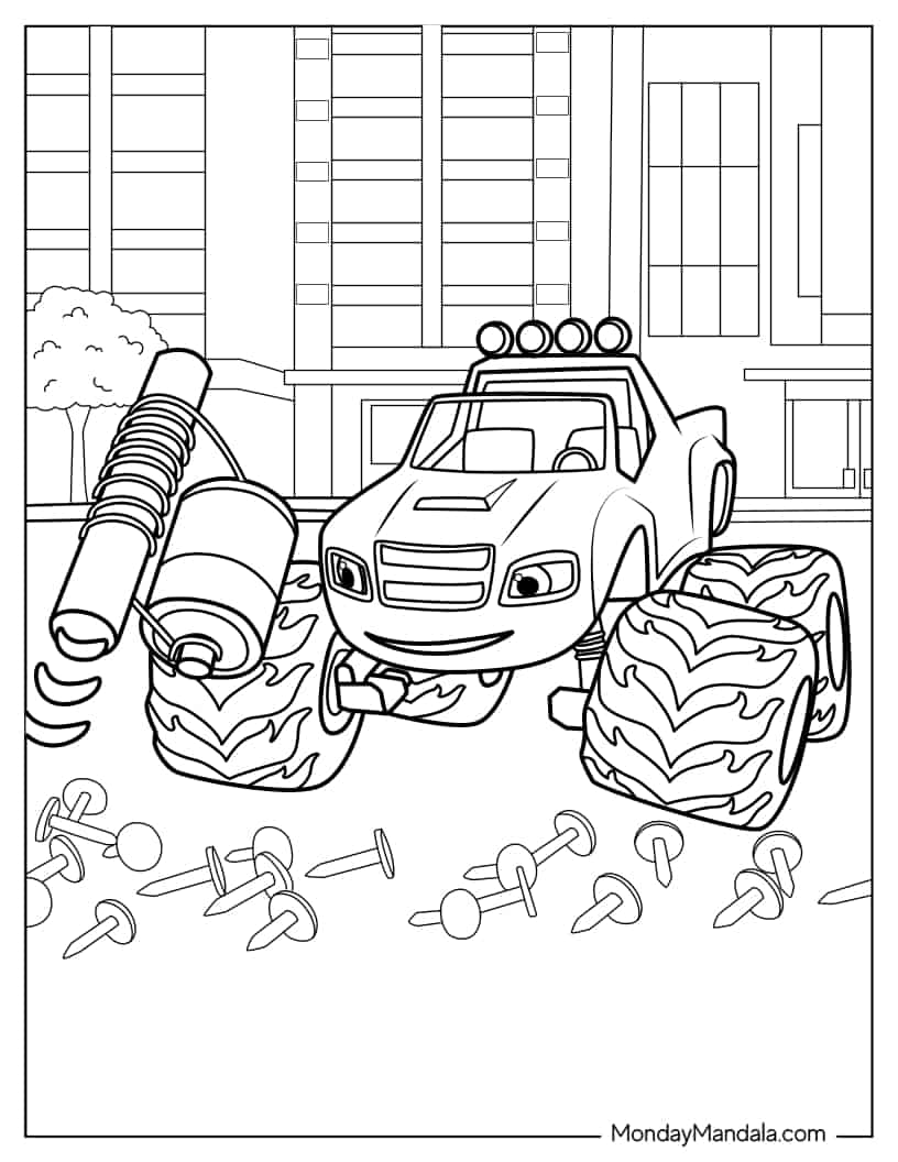 Blaze Removing Trap coloring page