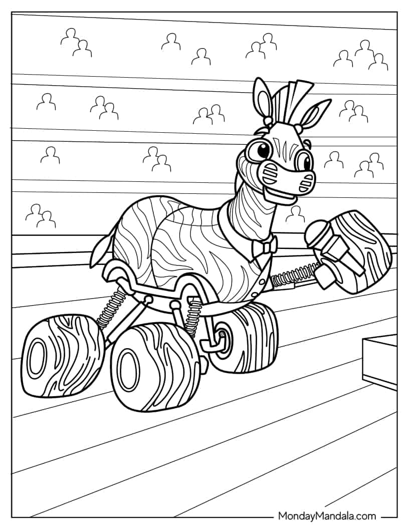 Burt Black N_ White Announcer coloring page