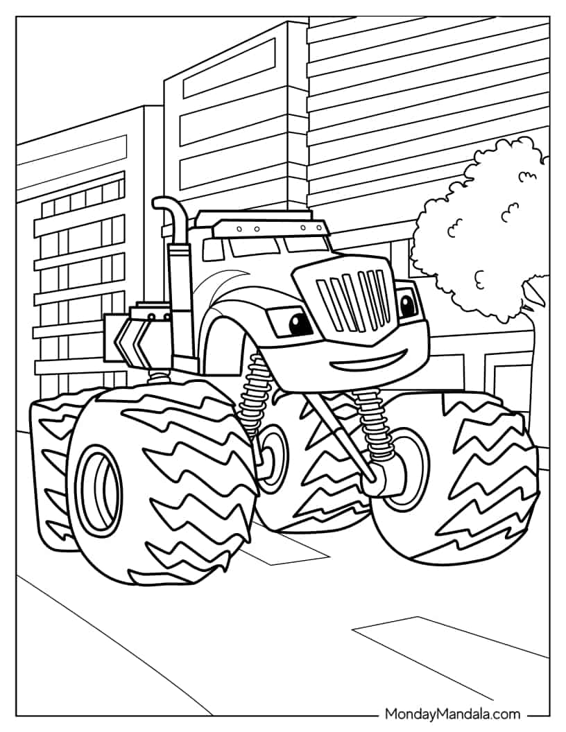 Coloring Page of Crusher in the City coloring page