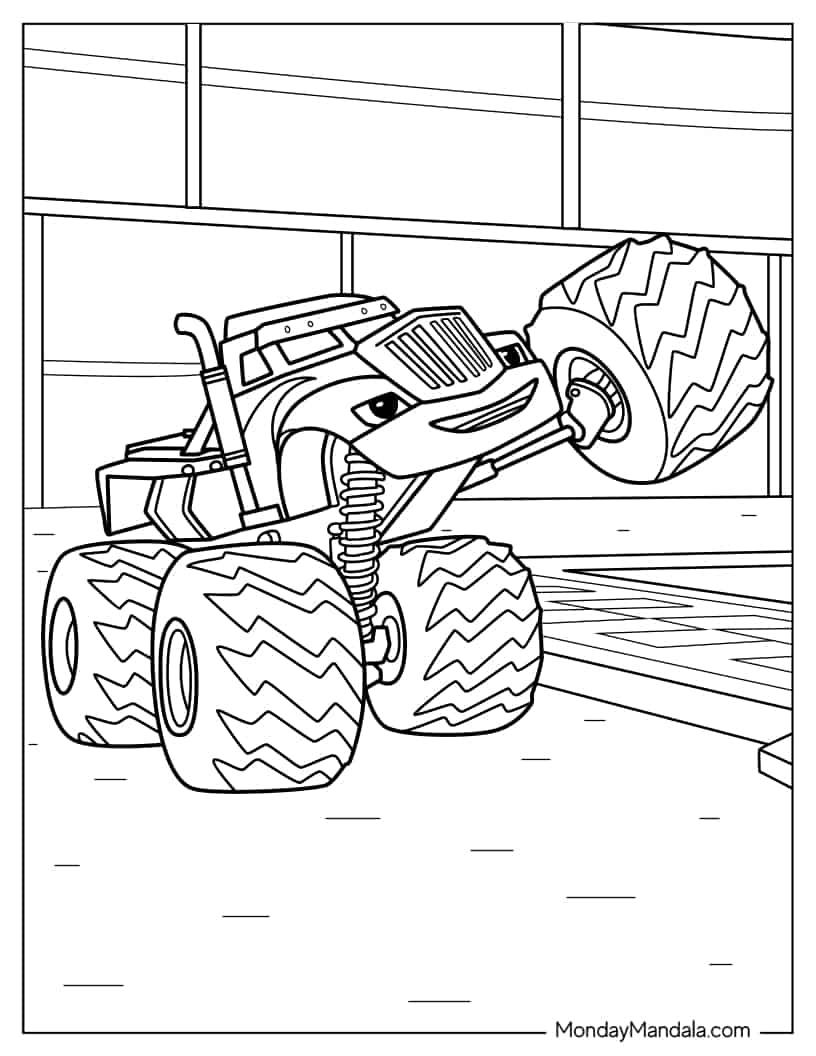 Crusher Giving High Five coloring page — printable line art