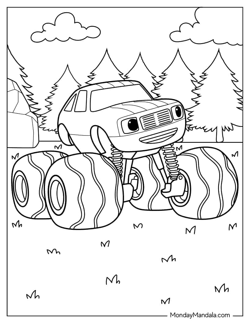 Cute Pickle the Sidekick to Color coloring page