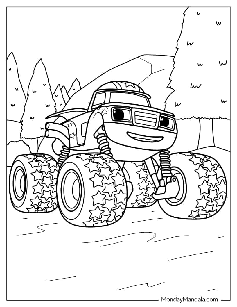 Darington Monster Machine coloring page