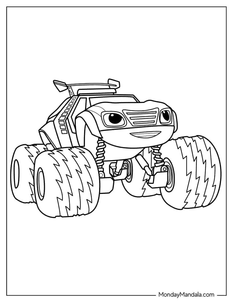 Easy Watts Monster Machine Coloring in for Preschoolers coloring page