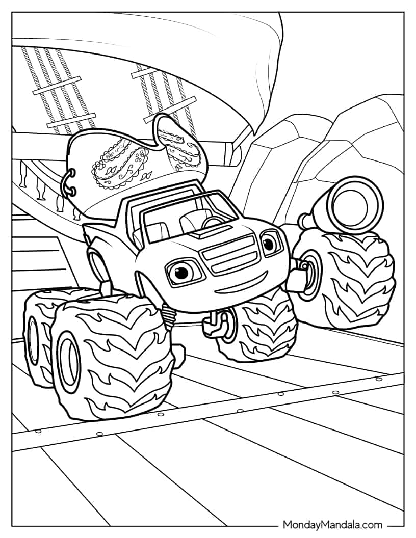 Kawaii Pirate Blaze coloring page