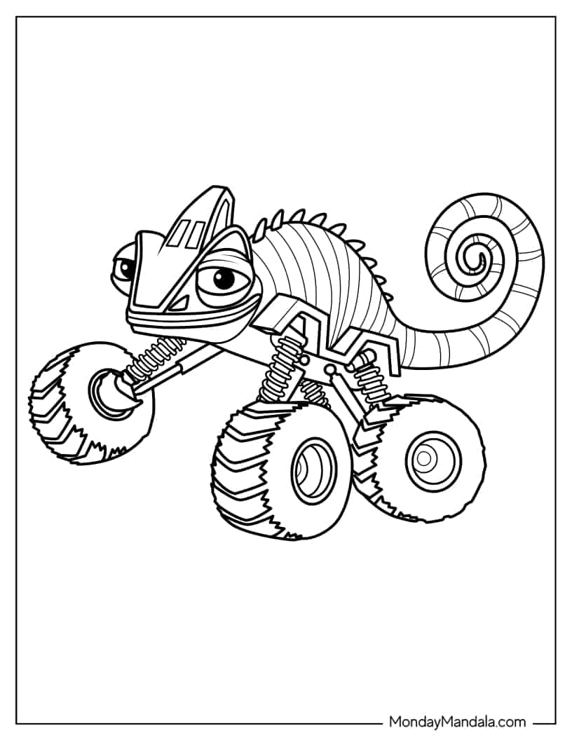 Lazard From Monster Machine_s Animal Island coloring page