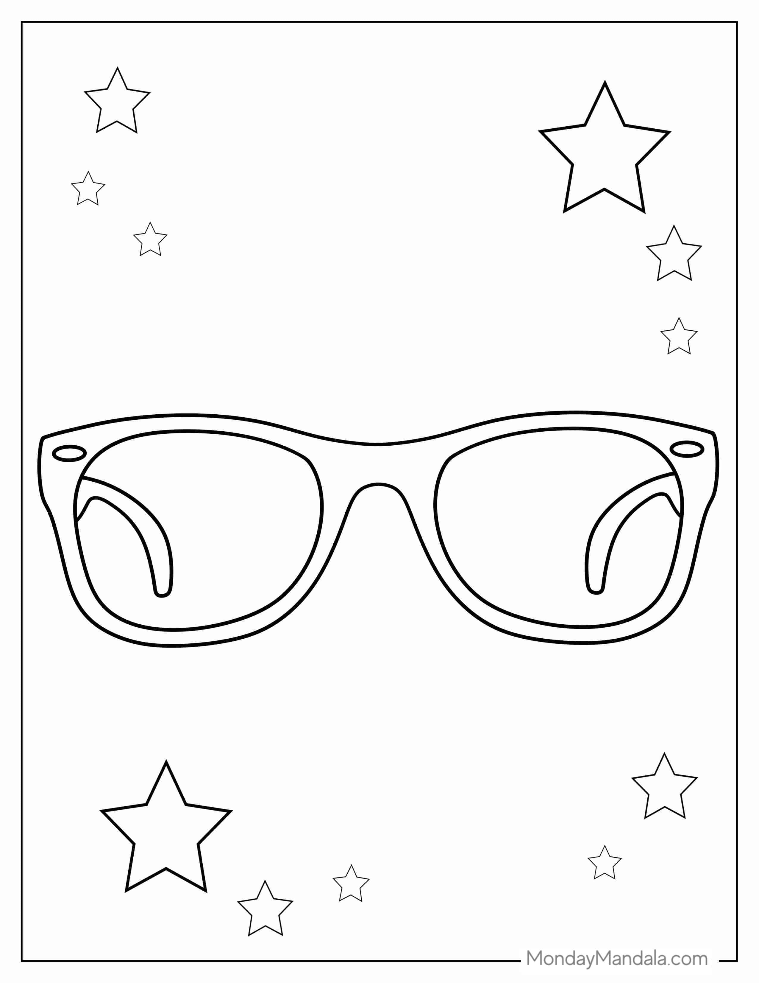 Coloring Page Of Blippi_s Glasses coloring page