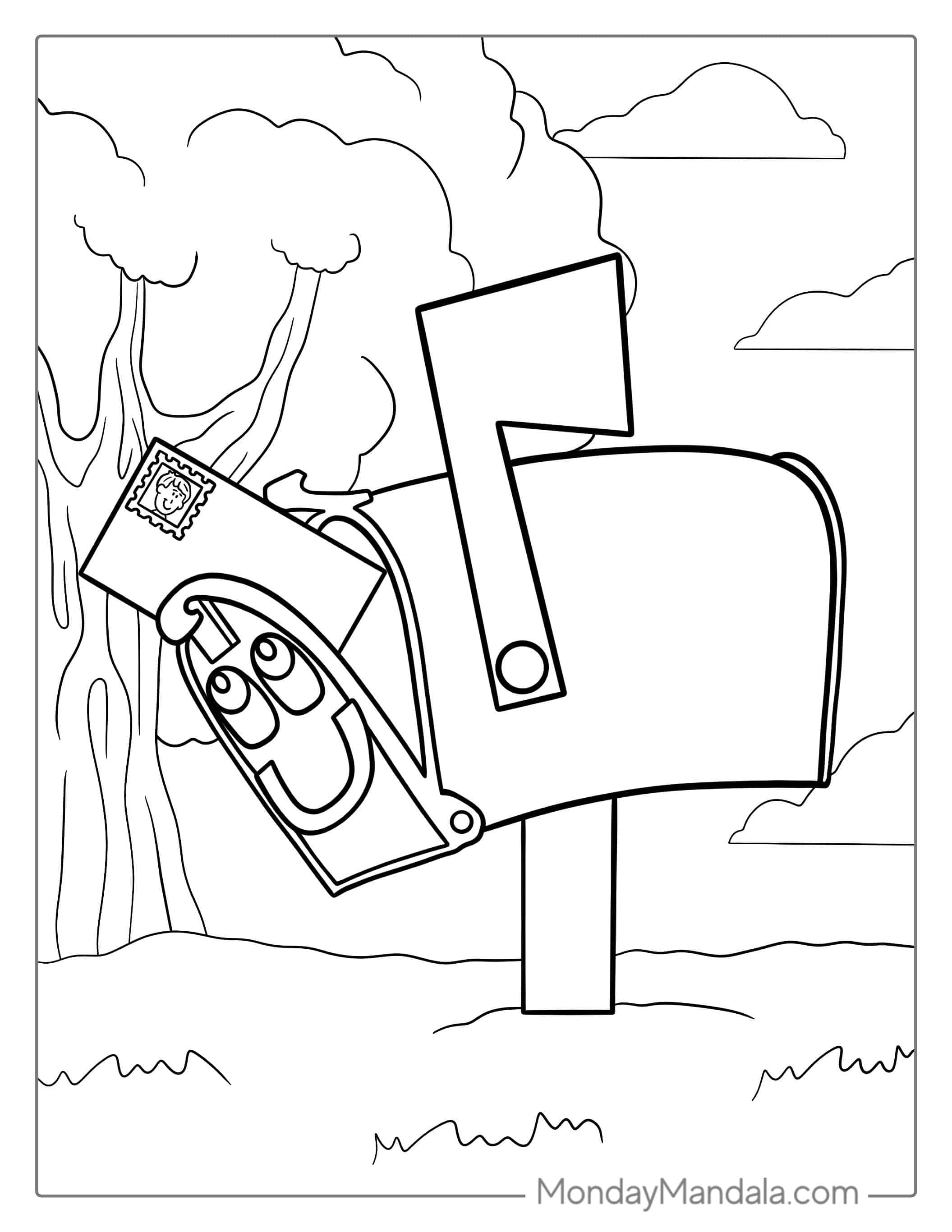 Blue_s Clues Mailbox Character To Color coloring page